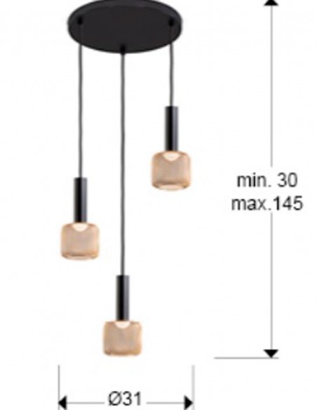 Sincro Lámpara 3 Luces Schuller