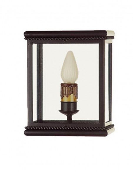 Medio aplique con cinta y cristal transparente