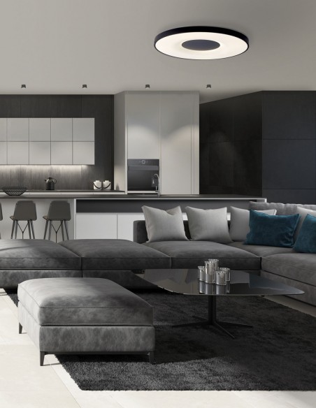 Coin Plafón Mantra Negro 38, 50 ó 65 cm