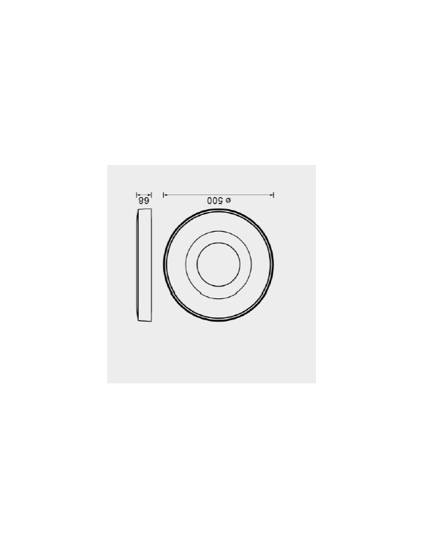 Coin Plafón Mantra Negro 38, 50 ó 65 cm