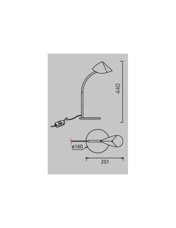 Capuccina Lámpara de Mesa Blanco Mantra