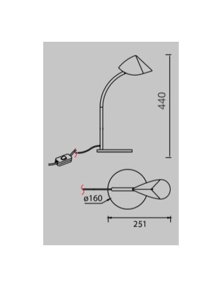Capuccina Lámpara de Mesa Blanco Mantra