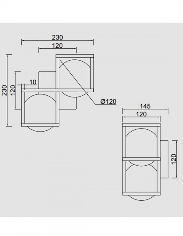 Mantra Desigual Aplique 2 Luces