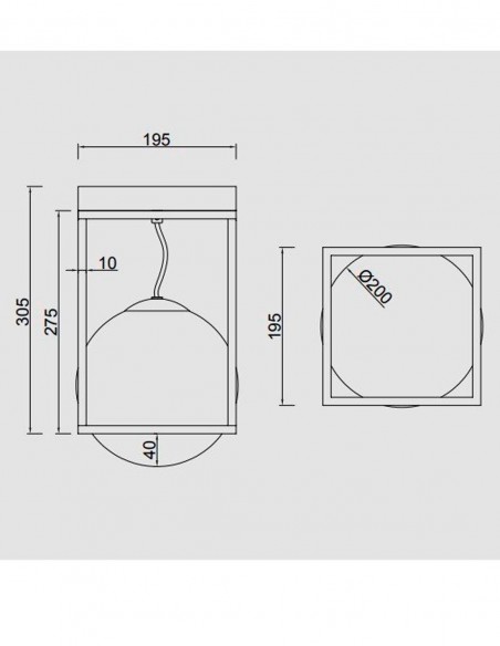Mantra Desigual Plafón 1 Luz Alto 30 ó 40 cm