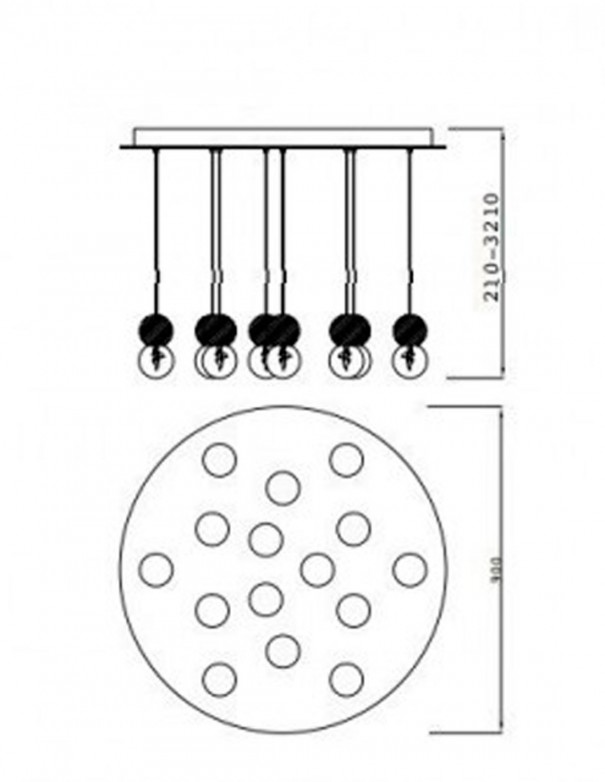 Mantra Galaxia Lámpara 15 Luces