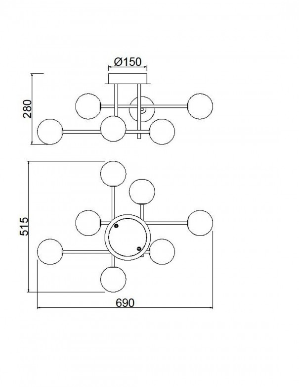 Mantra Cellar Plafón 7 Luces