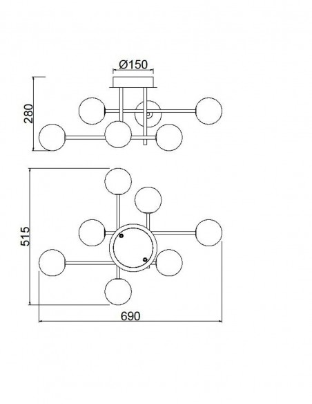 Mantra Cellar Plafón 7 Luces