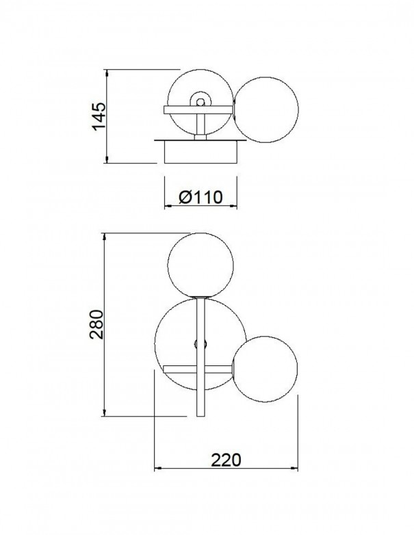 Mantra Cellar Aplique de Pared 2 Luces