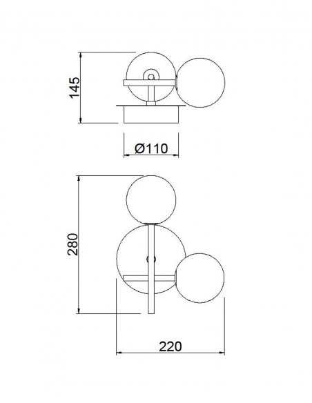 Mantra Cellar Aplique de Pared 2 Luces