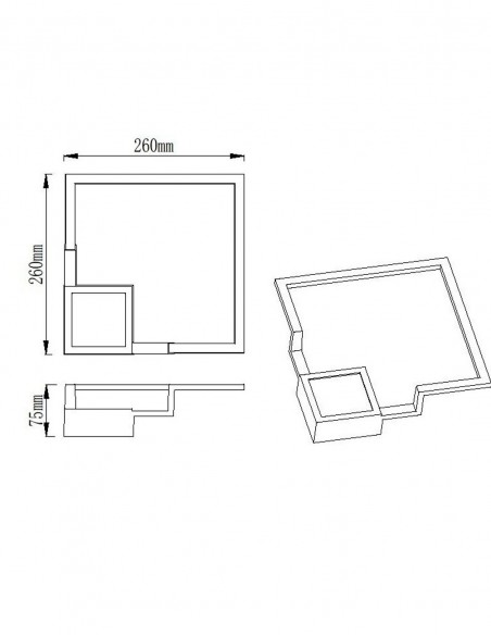 Mantra Boutique Aplique de Pared 17,5W Blanco o Negro