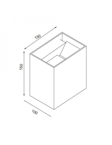 croquis aplique exterior davos xl