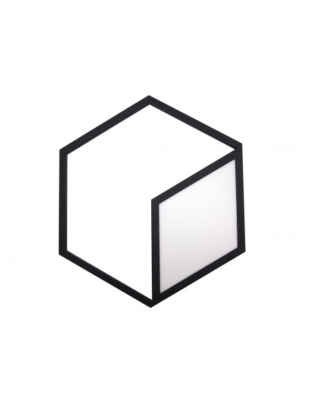 Mantra Kubick Aplique Plafón Negro Dimable 35, 45 y 60 cm