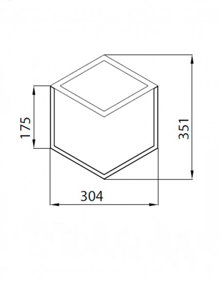 Mantra Kubick Aplique Plafón Negro Dimable 35, 45 y 60 cm