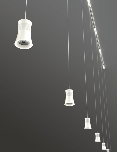 Mantra Pagoda Colgante Carril Trifásico Blanco 3000 ó 4000K GU10