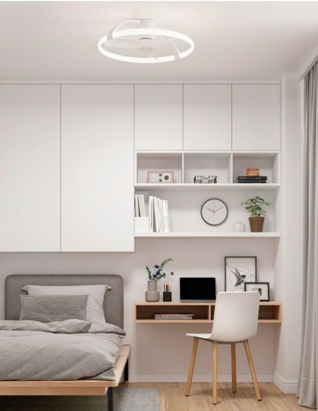 Mantra Nepal Mini Ventilador de Techo Blanco