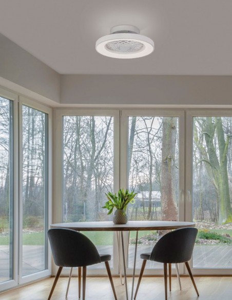 Mantra Ventilador Tibet Mini Blanco