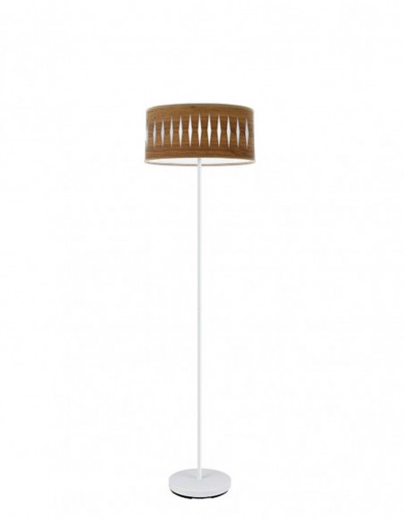 Pirón Lámpara de Pie Fabrilamp Madera Oscura