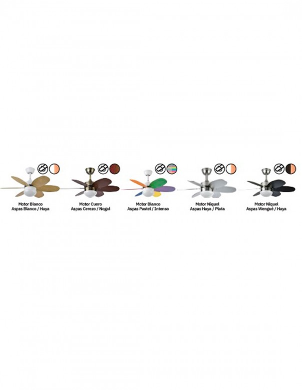 Ventilador de Techo Pequeño Motor DC...