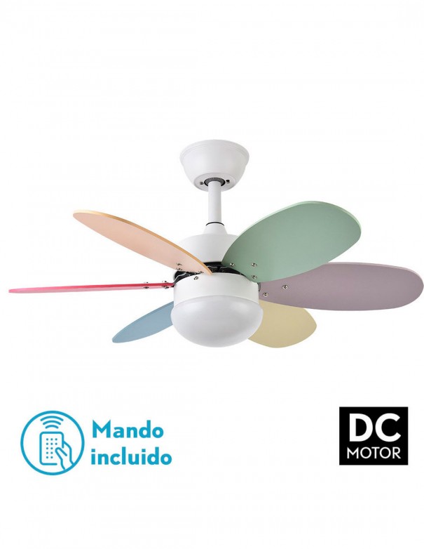 Ventilador de techo INFANTIL Fabrilamp. Envío inmediato y GRATIS. Precio  Mínimo - Luz Sevilla