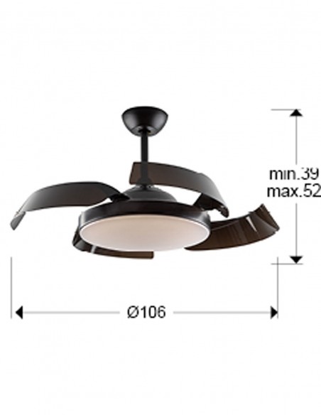 Enzo Schuller Ventilador Aspas Retráctiles
