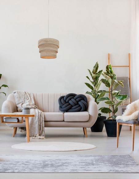 Lámpara Tejido Imitación Madera Gris 40 ó 50 cm