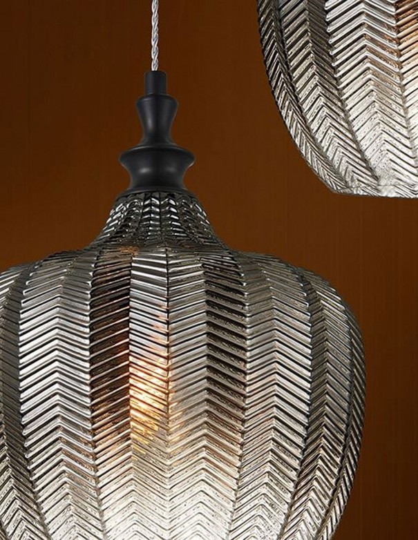 Lámpara colgante Spiga smoke