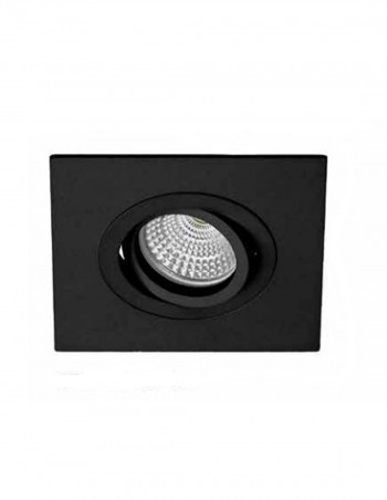 Foco de empotrar grande cuadrado negro