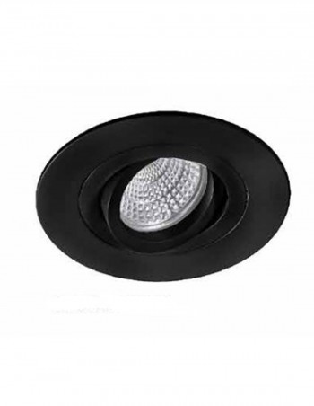 Focos de empotrar redondo grande negro