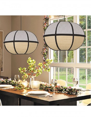 Lámpara colgante tejido bola combinado