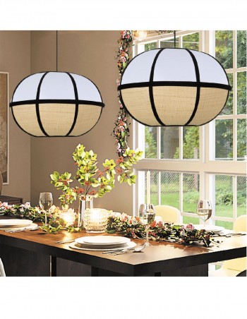 Colgante tejidos combinados con caña