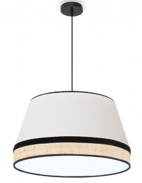 Lámpara colgante tejido combinado