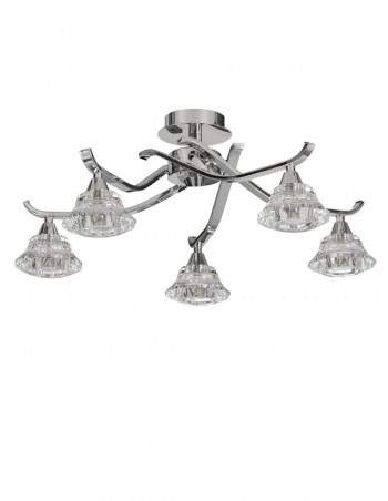 Semiplafón 5 luces tulipa...