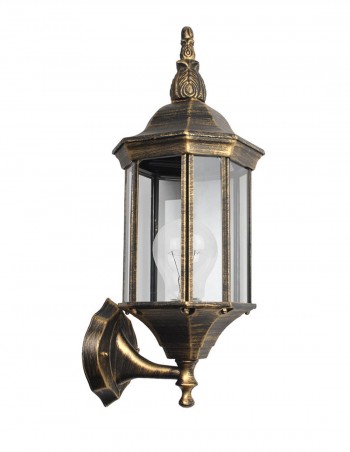 Aplique Exterior Negro/Oro...