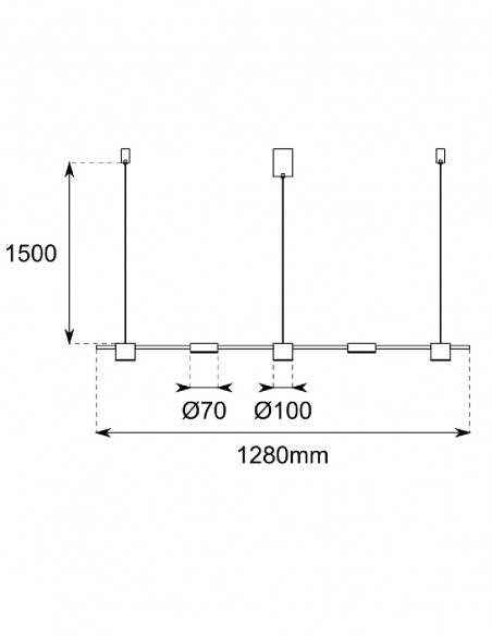 Lámpara de techo led lineal