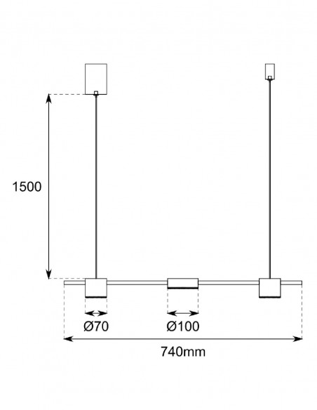 Lámpara led para mesa de comedor de metal dorado en oferta