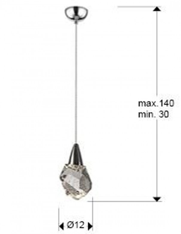 Lámpara de techo cristal con burbujas