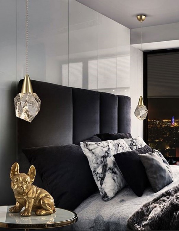 Lámpara colgante cristal macizo