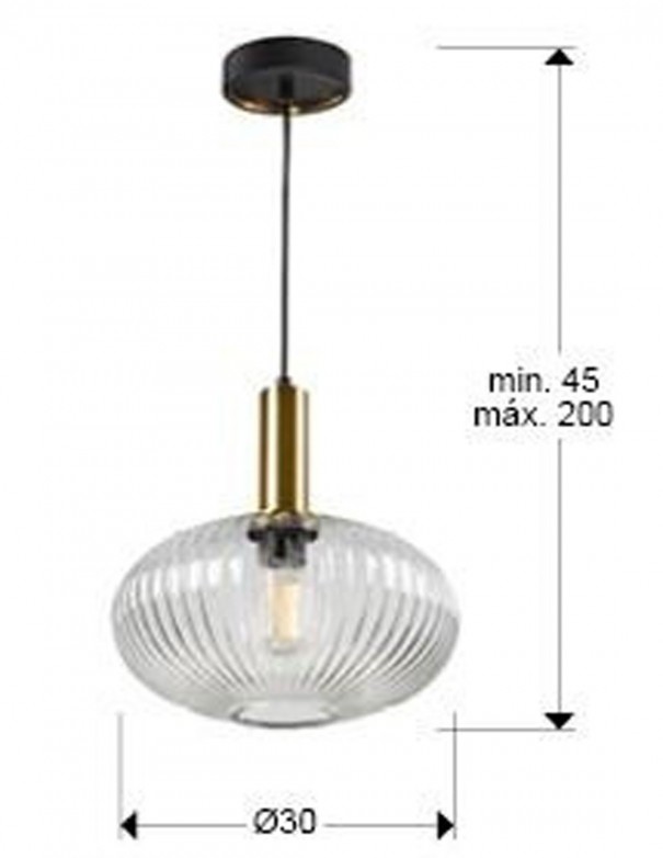 Lámpara colgante regulable en altura