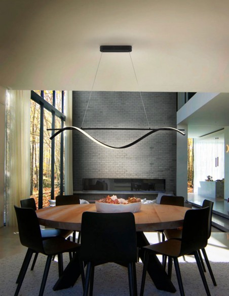 Lámpara Boa Schuller negra