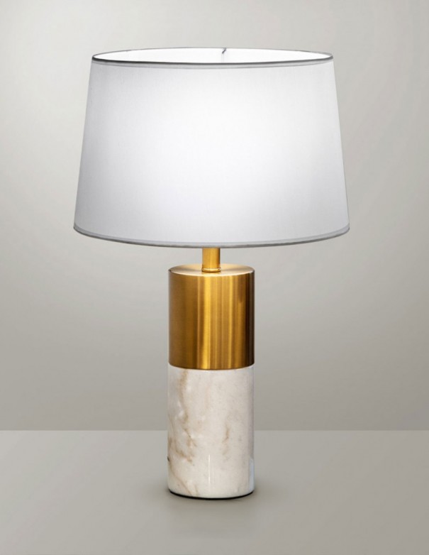 Lámpara de mesa Lucian Mármol blanco