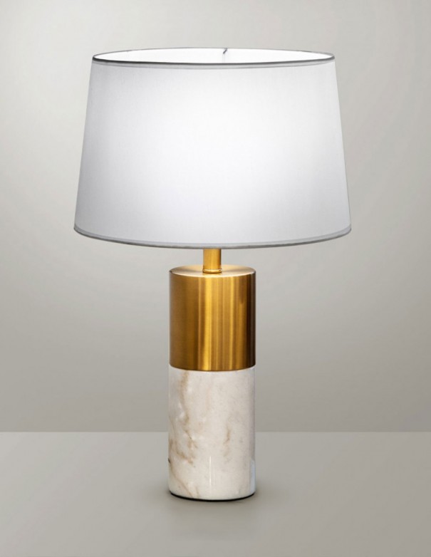 Lámpara de mesa Lucian Mármol blanco