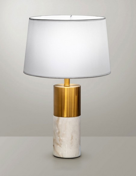 Lámpara de mesa Lucian Mármol blanco