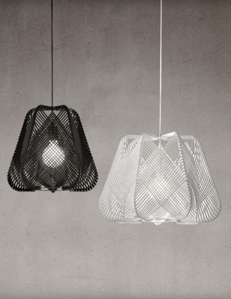 Lámpara de techo de cuerda trenzada