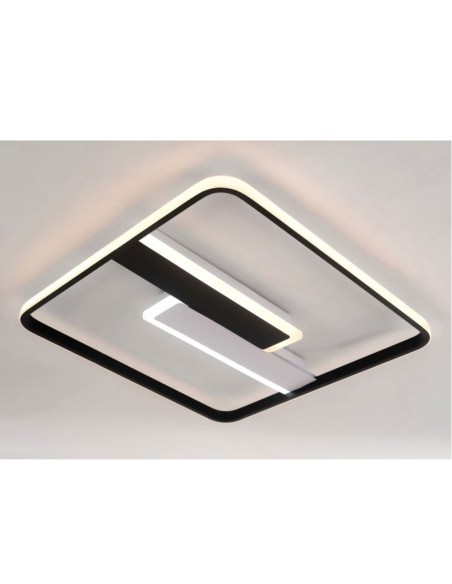 Plafón de techo led blanco y negro