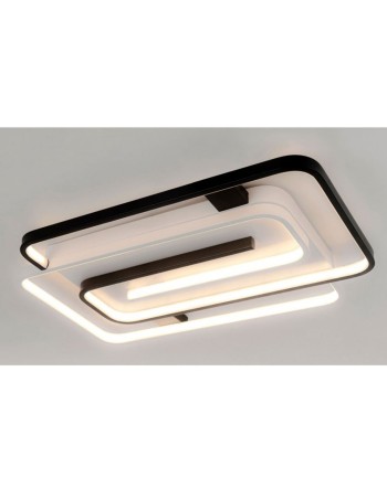 Plafón de techo rectangular led blanco y negro