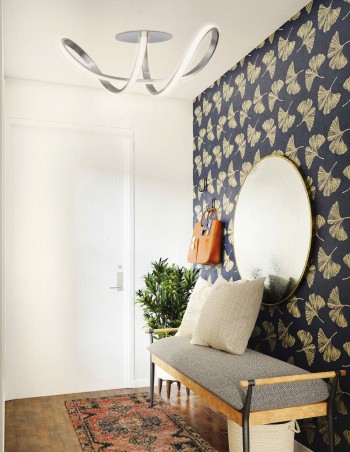 Plafón led diseño níquel satinado