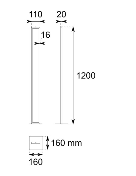 Pie de salón rinconera para esquina