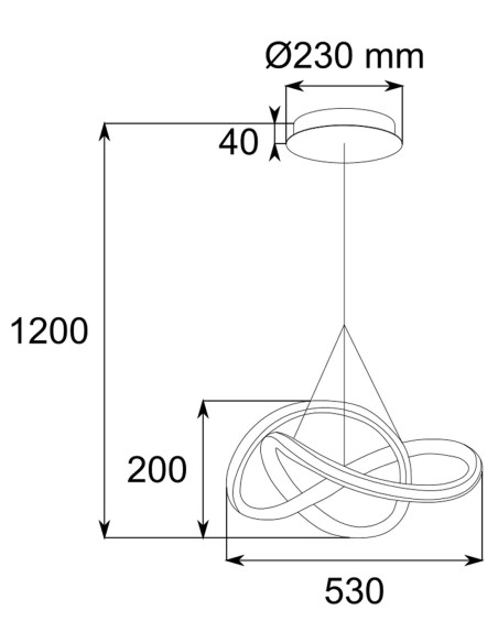 Lámpara led lazo blanco 52w