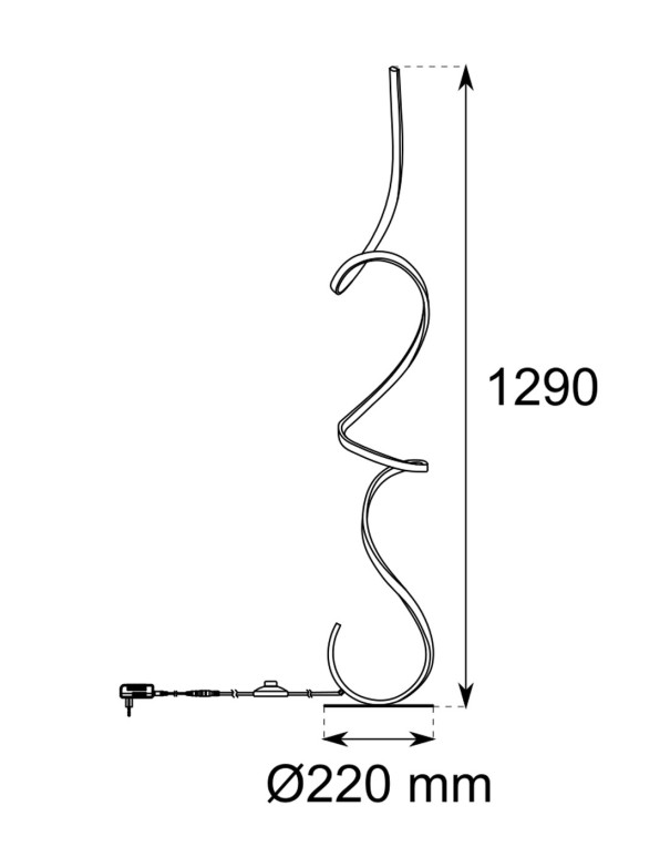 Pie de salón cromo led barato