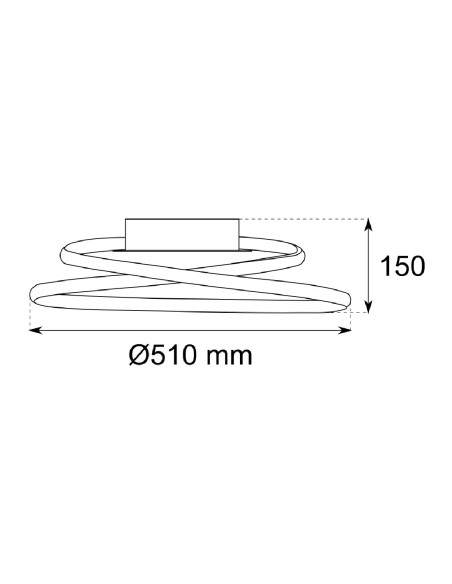 Plafón de techo led 47W